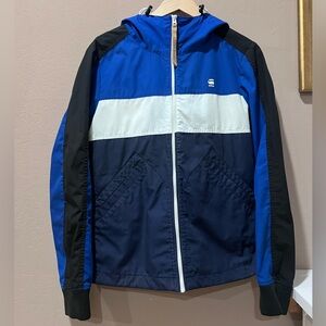 G-Star Windbreaker Jacket Setscale Stripe Hood Full Zip